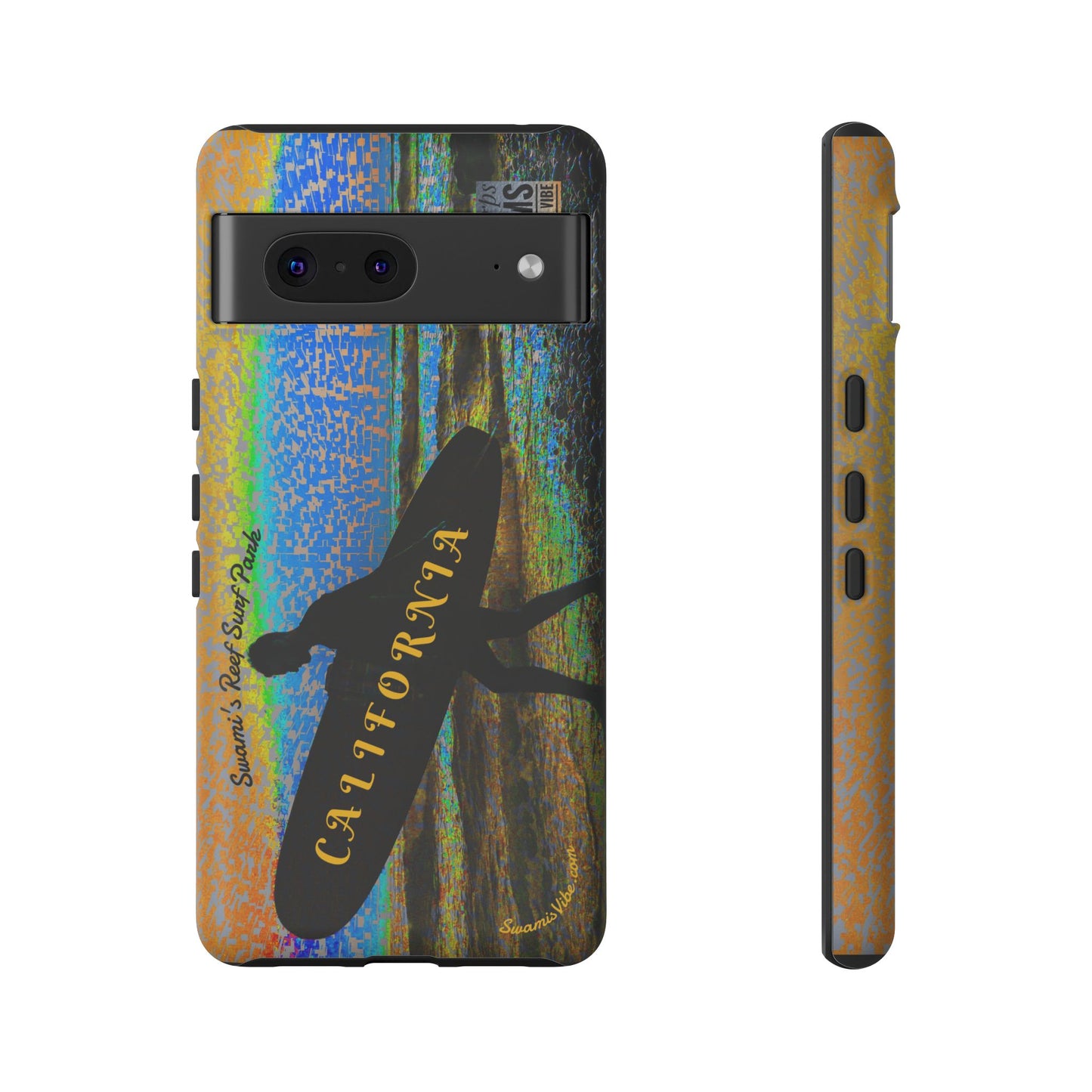 Swamis Vibe Encinitas California JSE Phone Case Designs #1 Swamis Beach Vibe California Surf Phone Case, Tropical Vibes, Ideal for Beach Lovers, Unique Gift for Summer, Vacation Accessories, Trendy Style