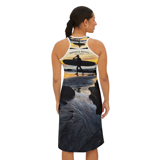 Swamis Vibe JSE Cali Designs AOP Racerback Sports Dress Swami's Vibe Surf Park Collection - Surfers Tiki Sunset #306