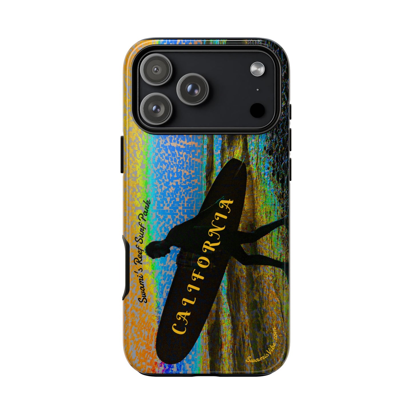 Swamis Vibe Encinitas California JSE Phone Case Designs #1 Swamis Beach Vibe California Surf Phone Case, Tropical Vibes, Ideal for Beach Lovers, Unique Gift for Summer, Vacation Accessories, Trendy Style