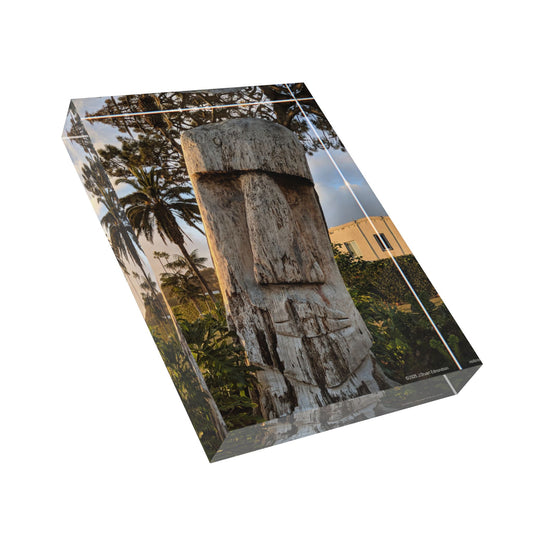 Swamis Vibe Surf and Sunsets SWAMIS TOTEM #1. Wooden Photo Block Display, Rustic Home Décor, Nature-themed Gift, Personalized Art Display, Unique Wall Art