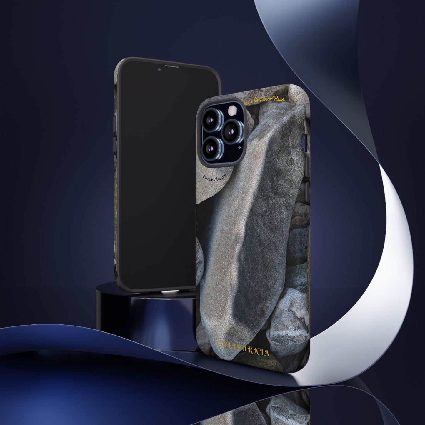 Swamis Vibe Encinitas California JSE Phone Case Designs #3. Swamis Beach Melted Rocks Durable Phone Case with Rock Design, Tough Cases for Outdoorsy Souls, Unique Gift for Nature Lovers, Perfect for Hiking and Adventure