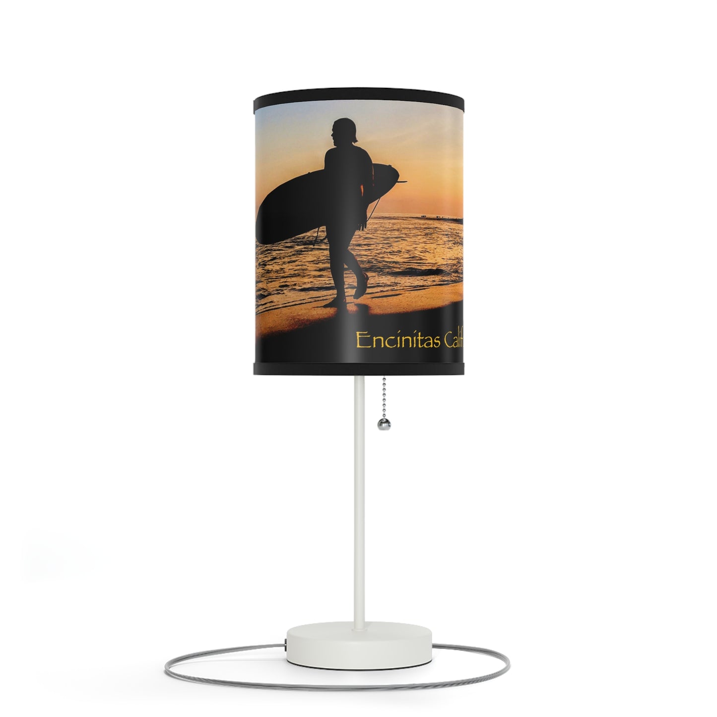 Swamis Vibe Encinitas California Beach Sunset Surfer Desk Lamp #6 Desk Table Lamp Surf themed Table Lamp, Perfect for Beach Lovers, Coastal Decor, Home Lighting, Gift for Surfers, Nautical Room Accent