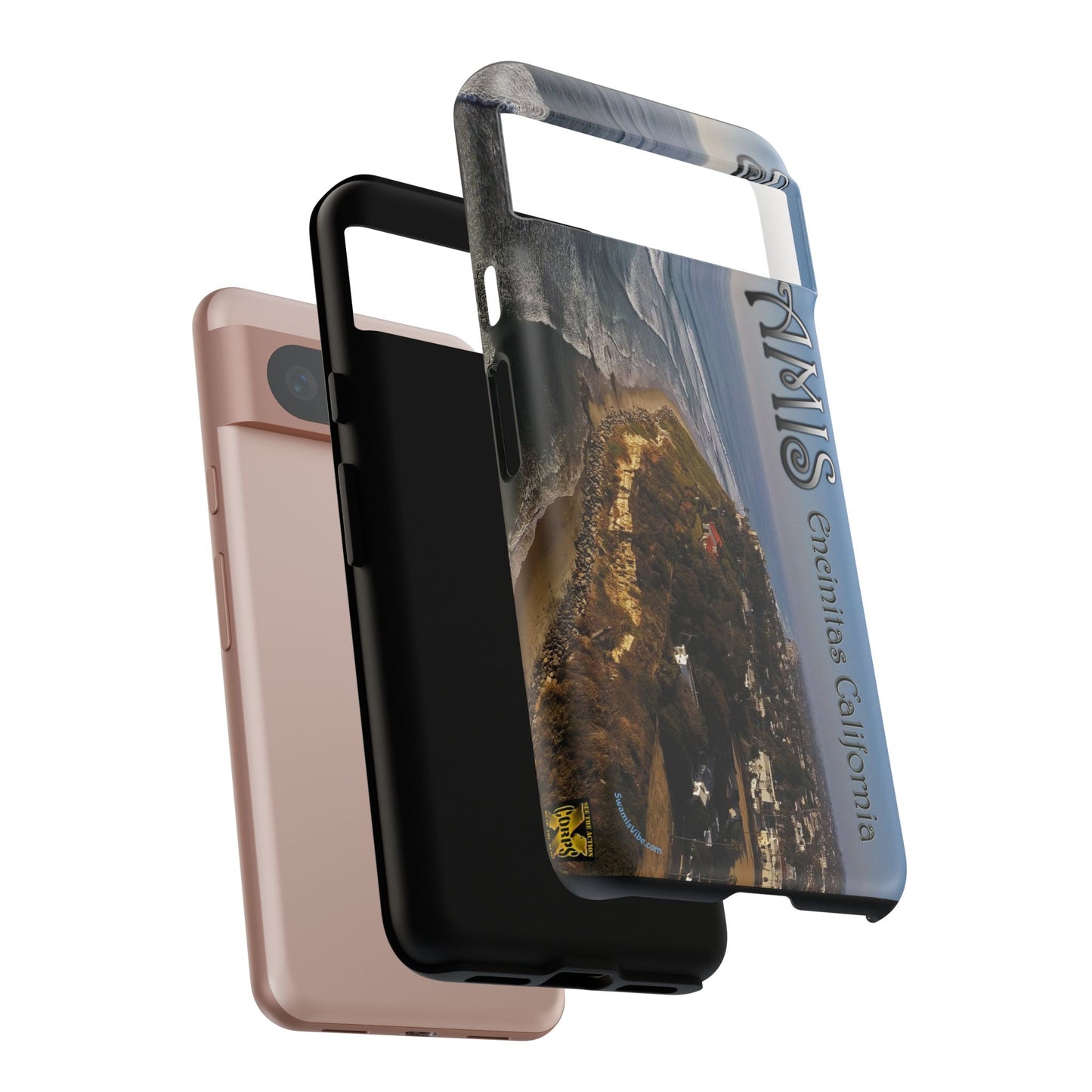 Swamis Vibe Encinitas California JSE Phone Case Designs #2 Swamis Beach Vibe California  Phone Cases, Tough Phone Cover, Beach Vibe Accessory, Coastal Gift, Swamis Design Case, Summer Aesthetic Case