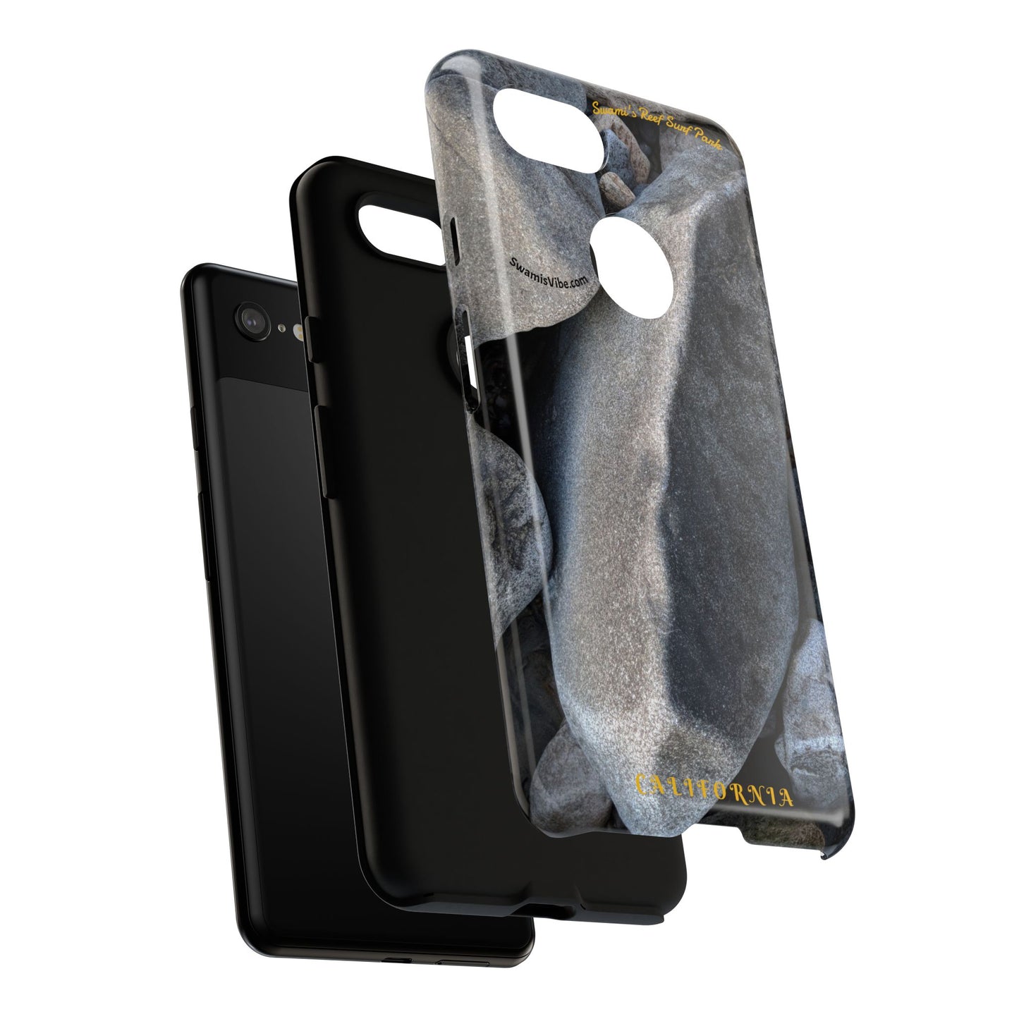 Swamis Vibe Encinitas California JSE Phone Case Designs #3. Swamis Beach Melted Rocks Durable Phone Case with Rock Design, Tough Cases for Outdoorsy Souls, Unique Gift for Nature Lovers, Perfect for Hiking and Adventure