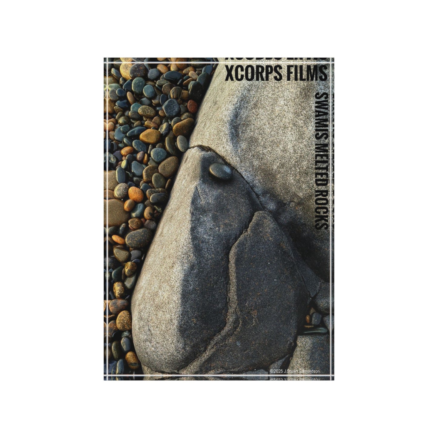 Surf and Sunsets Swamis Melted Rocks Xcorps Films Artistic Photo Block Display, Unique Home Decor, Modern Gift Idea, Landscape Photography, Minimalist Art Piece