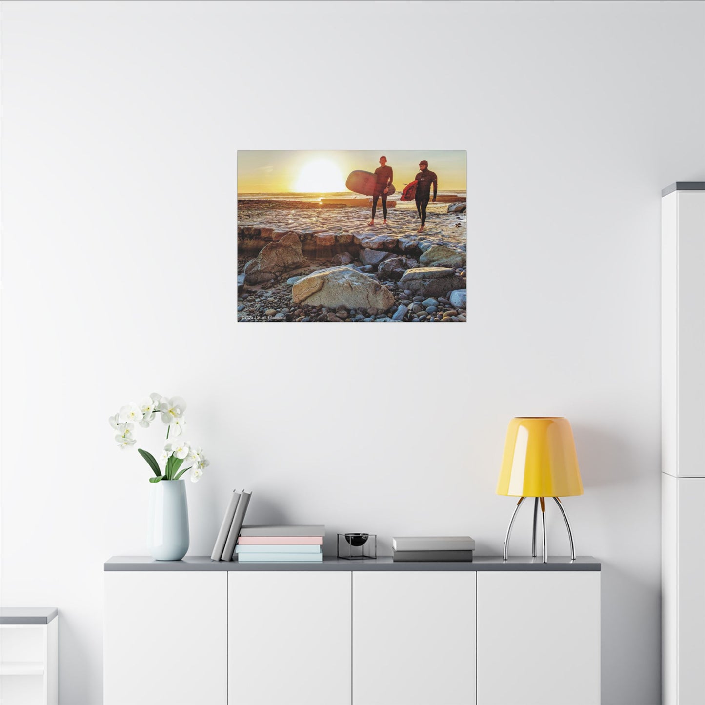 Swamis Vibe Encinitas California JSE Photograph #336 Surfers Walking On Swamis Reef Surfing Sunset Canvas Wall Art, Coastal Decor, Beach Lover Gift, Surf Art, Ocean Vibes, Home Wall Decor