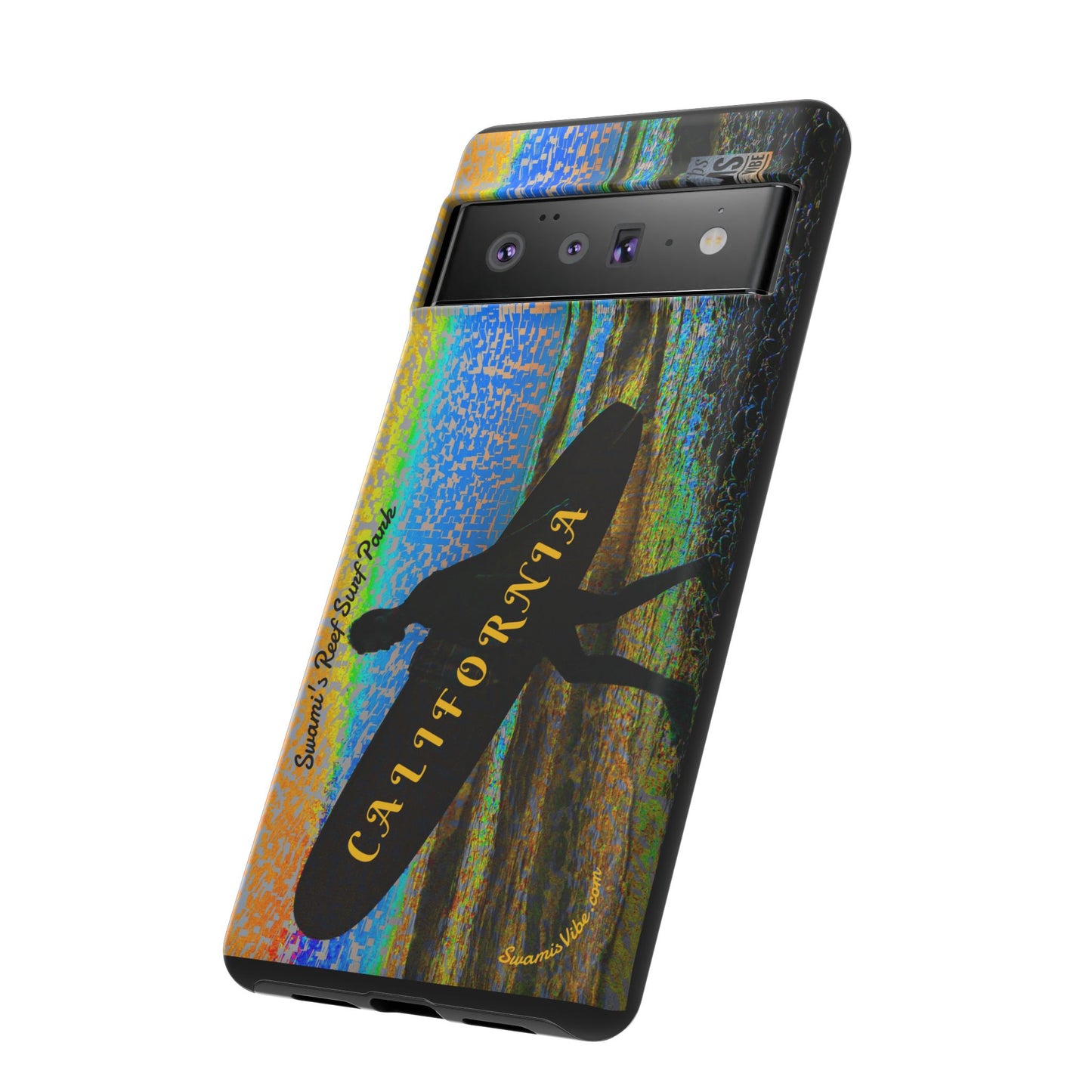 Swamis Vibe Encinitas California JSE Phone Case Designs #1 Swamis Beach Vibe California Surf Phone Case, Tropical Vibes, Ideal for Beach Lovers, Unique Gift for Summer, Vacation Accessories, Trendy Style