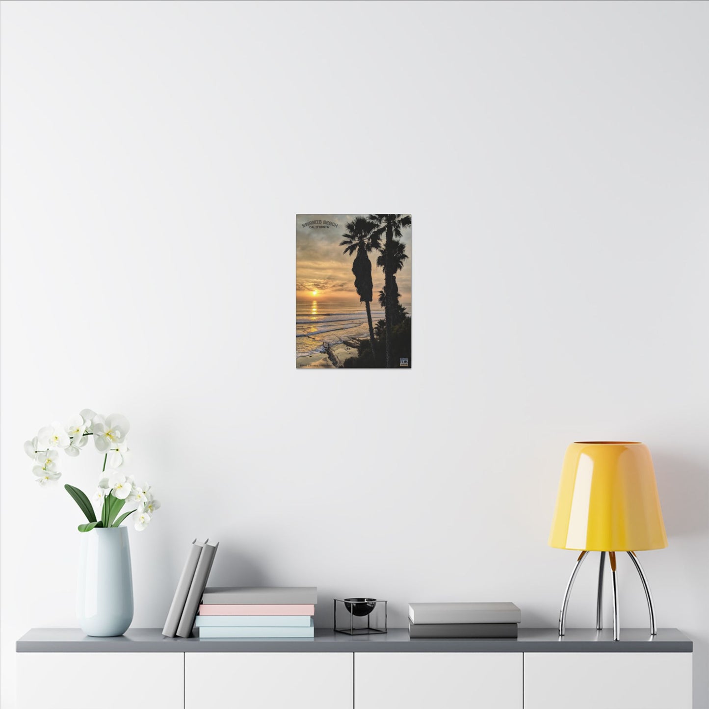 Swamis Vibe Encinitas California JSE Photograph #259 Swamis Winter Sunset Canvas Wall Art, Coastal Home Decor, Beach Vibes, Room Aesthetic, California Sunset, Gift for Ocean Lovers