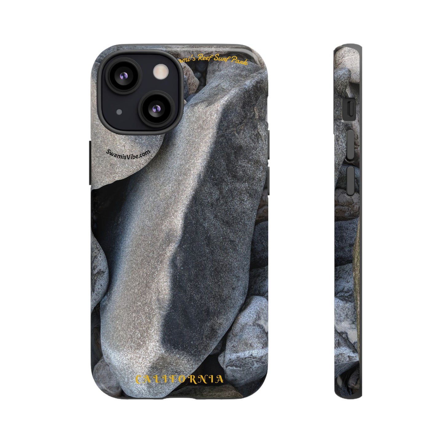 Swamis Vibe Encinitas California JSE Phone Case Designs #3. Swamis Beach Melted Rocks Durable Phone Case with Rock Design, Tough Cases for Outdoorsy Souls, Unique Gift for Nature Lovers, Perfect for Hiking and Adventure