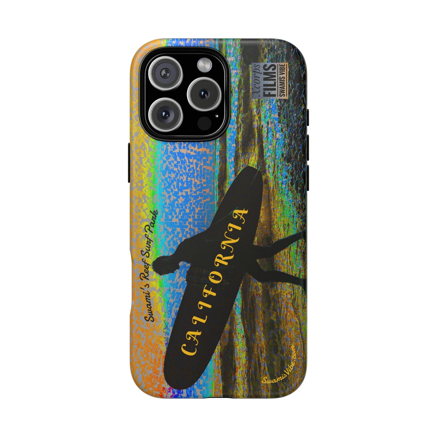 Swamis Vibe Encinitas California JSE Phone Case Designs #1 Swamis Beach Vibe California Surf Phone Case, Tropical Vibes, Ideal for Beach Lovers, Unique Gift for Summer, Vacation Accessories, Trendy Style