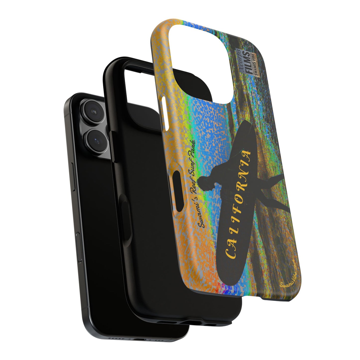 Swamis Vibe Encinitas California JSE Phone Case Designs #1 Swamis Beach Vibe California Surf Phone Case, Tropical Vibes, Ideal for Beach Lovers, Unique Gift for Summer, Vacation Accessories, Trendy Style