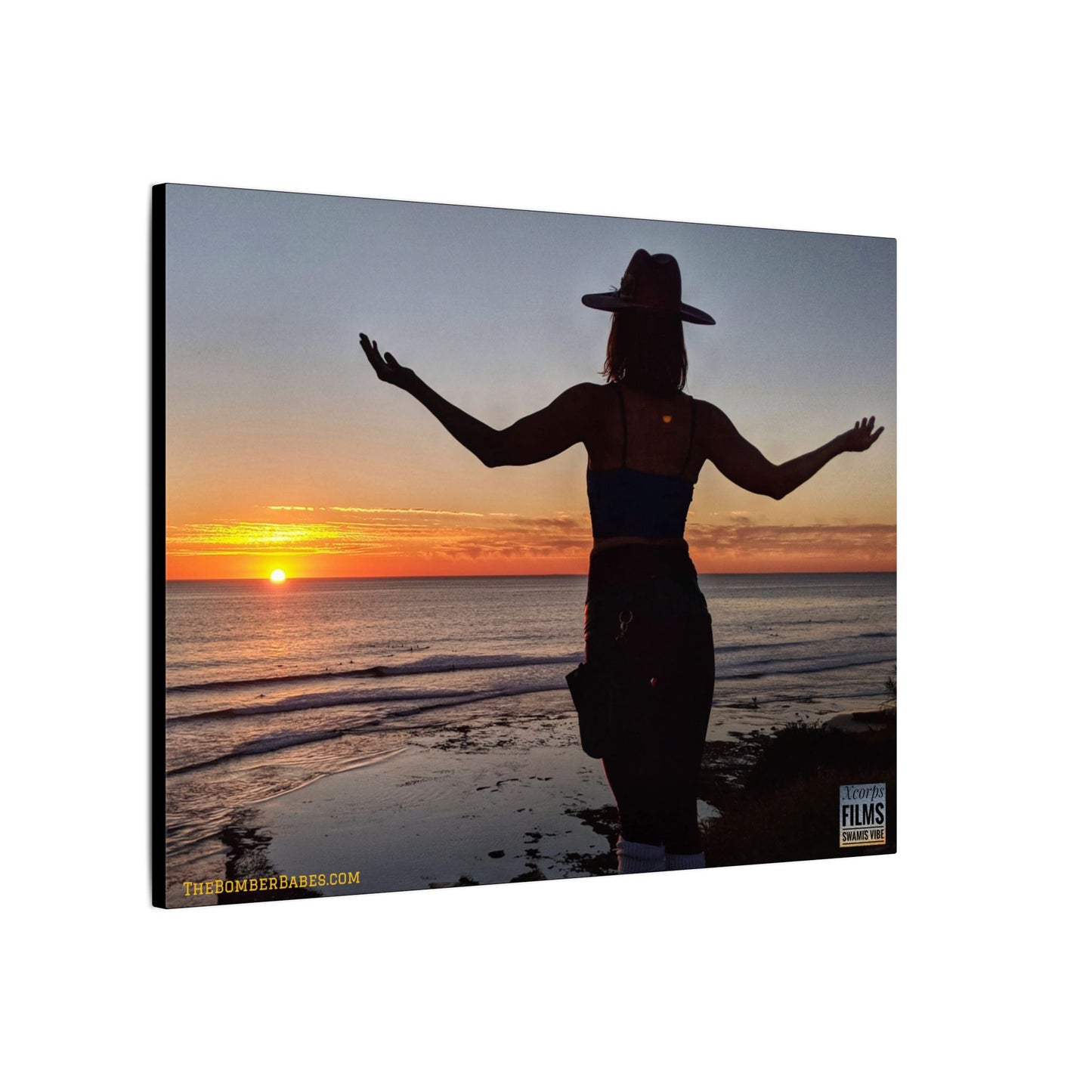 Swamis Vibe Encinitas California JSE Photograph #334 Swamis Sunset Tribute Wall Art, Matte Canvas Print, Beach Decor, Inspirational Home Decor, Gift for Nature Lovers, Relaxing Artwork