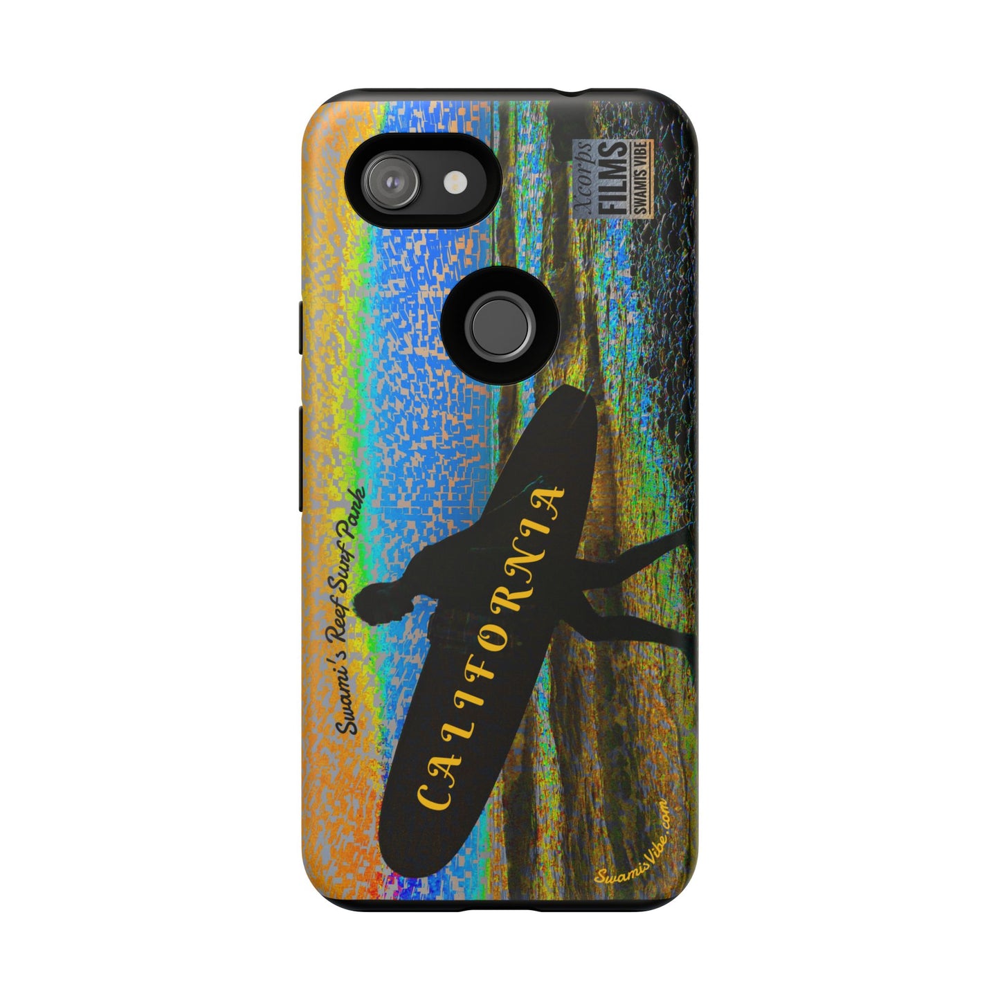 Swamis Vibe Encinitas California JSE Phone Case Designs #1 Swamis Beach Vibe California Surf Phone Case, Tropical Vibes, Ideal for Beach Lovers, Unique Gift for Summer, Vacation Accessories, Trendy Style