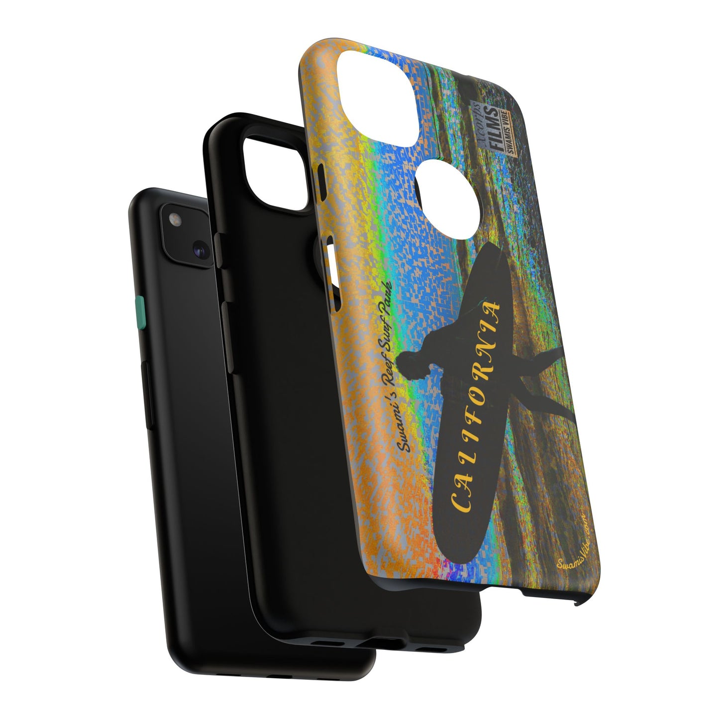 Swamis Vibe Encinitas California JSE Phone Case Designs #1 Swamis Beach Vibe California Surf Phone Case, Tropical Vibes, Ideal for Beach Lovers, Unique Gift for Summer, Vacation Accessories, Trendy Style