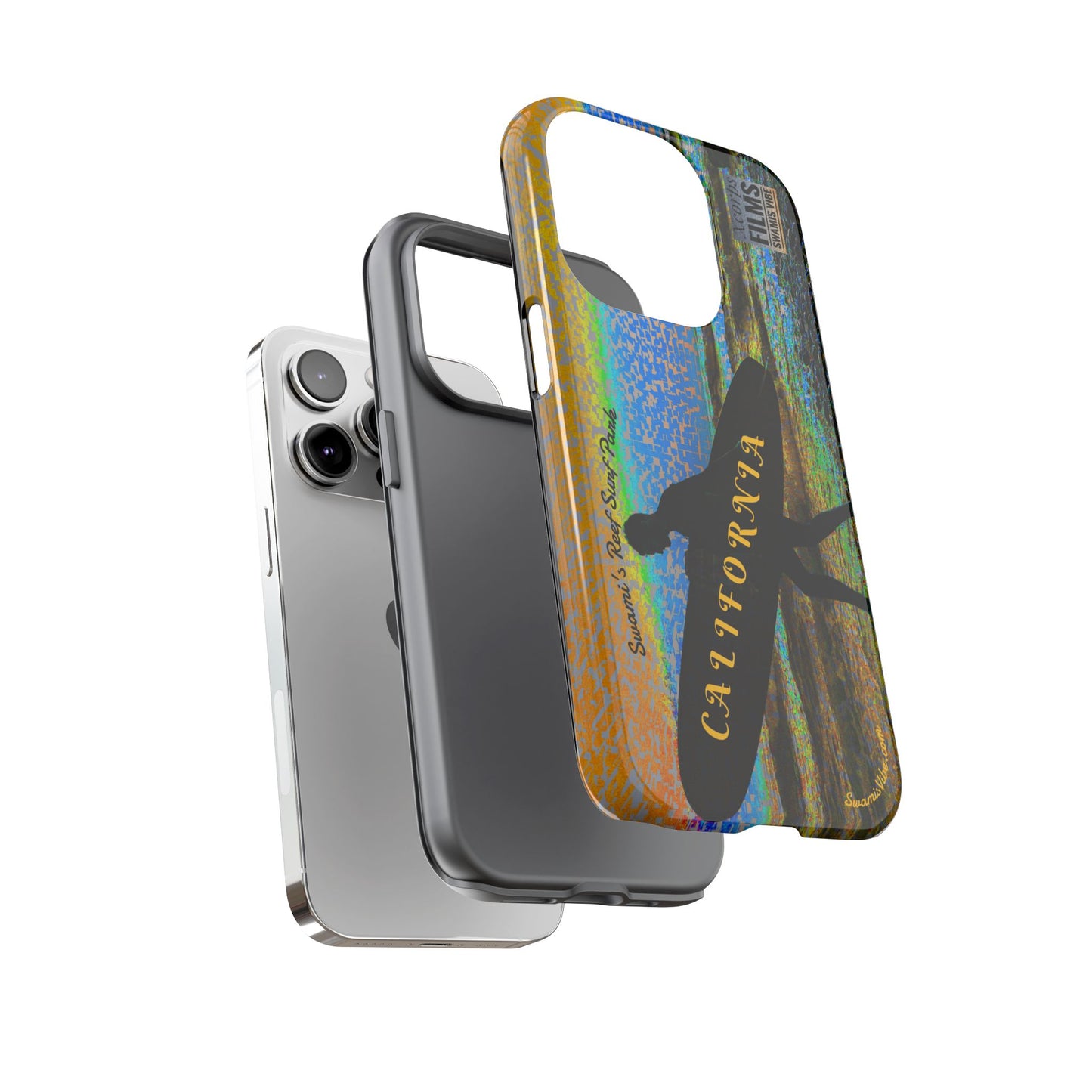 Swamis Vibe Encinitas California JSE Phone Case Designs #1 Swamis Beach Vibe California Surf Phone Case, Tropical Vibes, Ideal for Beach Lovers, Unique Gift for Summer, Vacation Accessories, Trendy Style