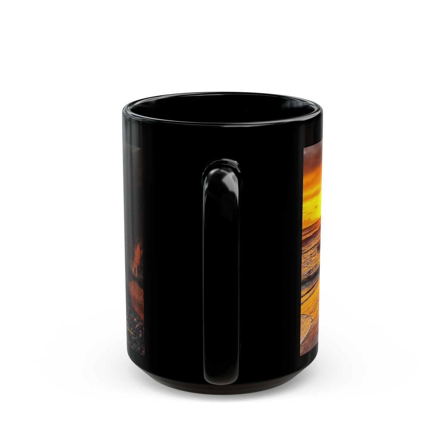 Swamis Vibe Encinitas California JSE Designs #10. Xcorps Films Swamis Sunset Vibe Ceramic Mug Black Sunset Beach Mug - Perfect for Coffee Lovers, Beach House Decor, Nature Gifts, Travel Mementos, Relaxing Vibes