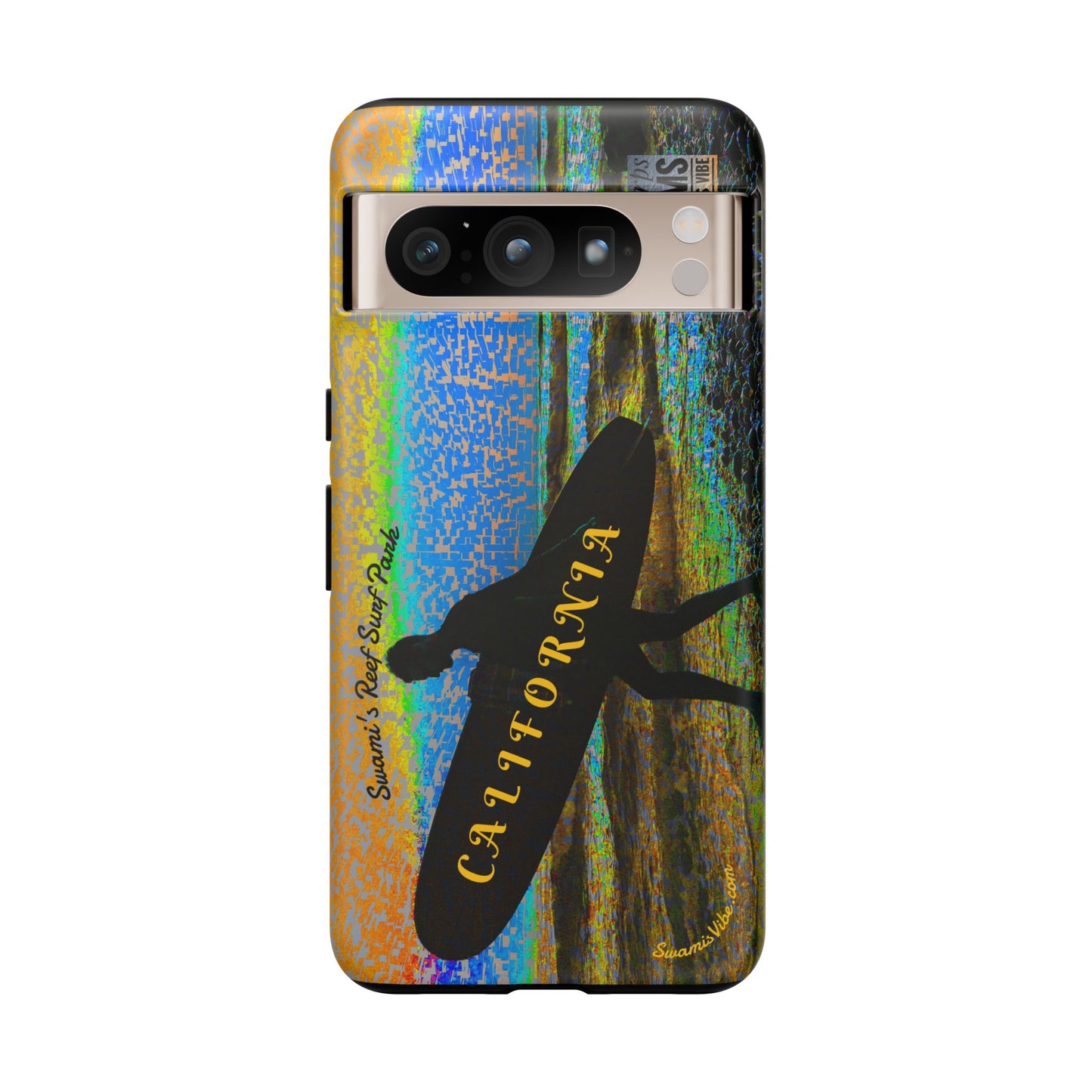 Swamis Vibe Encinitas California JSE Phone Case Designs #1 Swamis Beach Vibe California Surf Phone Case, Tropical Vibes, Ideal for Beach Lovers, Unique Gift for Summer, Vacation Accessories, Trendy Style