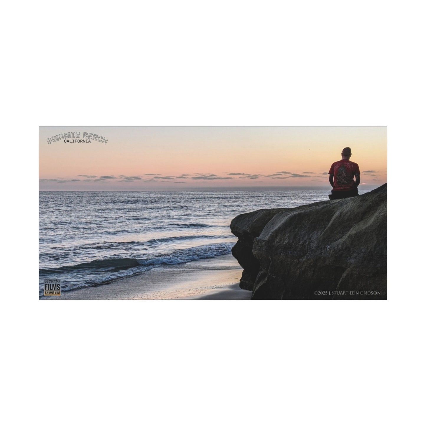 Swamis Vibe Encinitas California JSE Photograph #251 Meditation Serene Beach Canvas Print, Wall Decor, Coastal Art, Home Decor, Nature Wall Art, Perfect Gift for Ocean Lovers