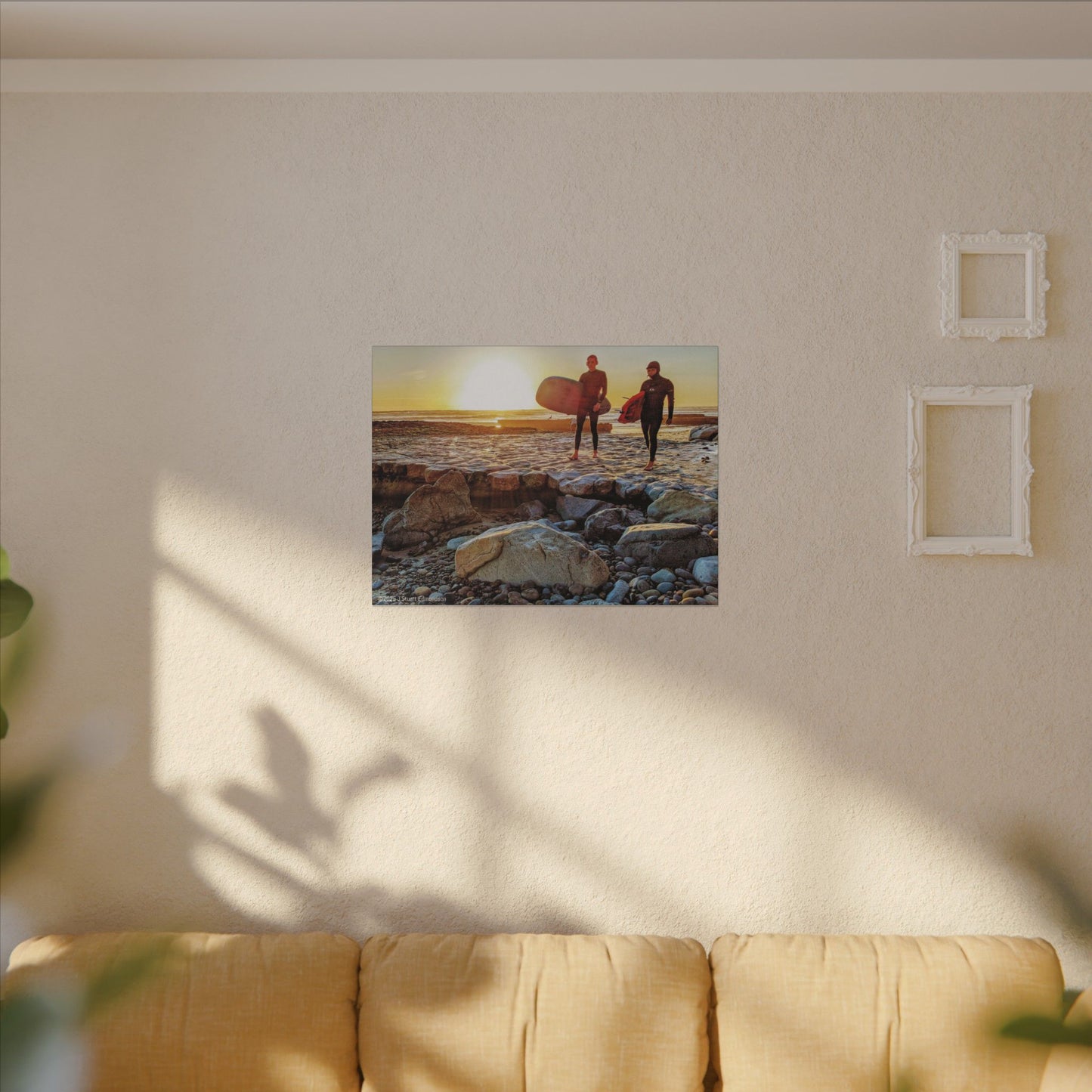 Swamis Vibe Encinitas California JSE Photograph #336 Surfers Walking On Swamis Reef Surfing Sunset Canvas Wall Art, Coastal Decor, Beach Lover Gift, Surf Art, Ocean Vibes, Home Wall Decor