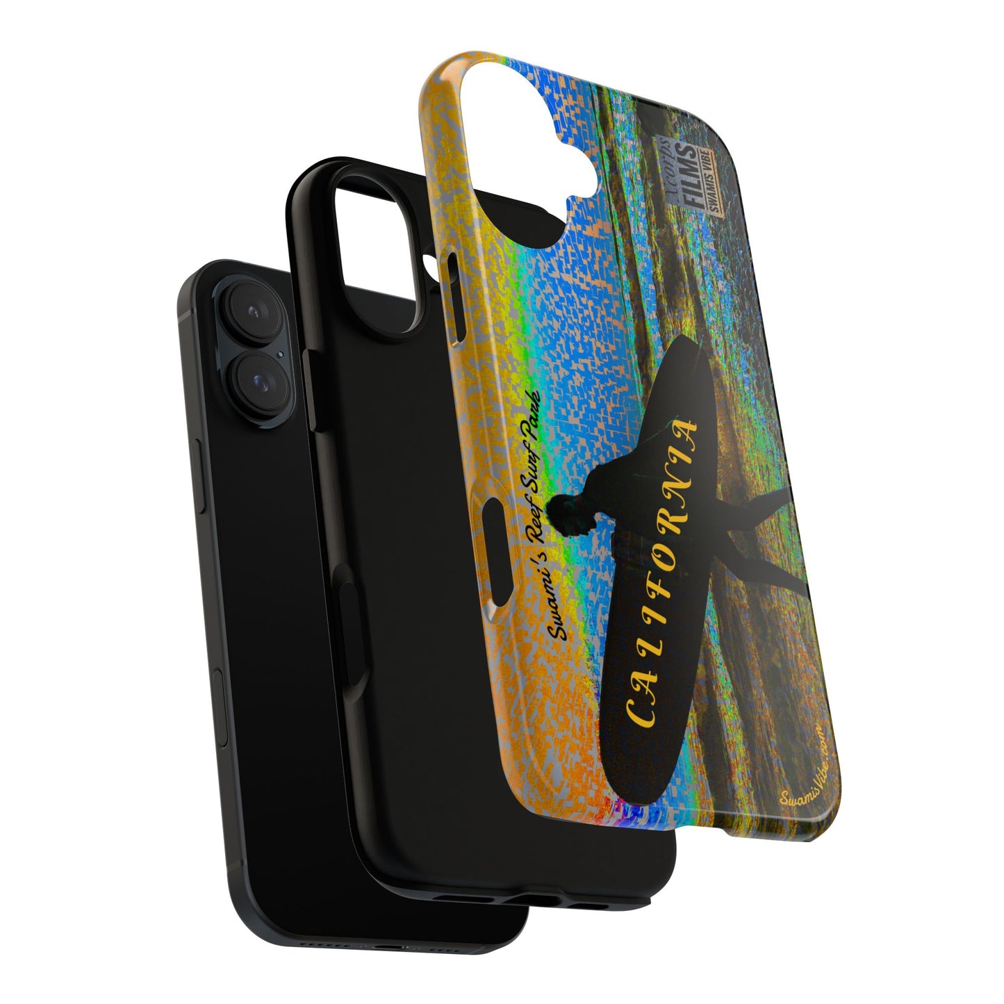 Swamis Vibe Encinitas California JSE Phone Case Designs #1 Swamis Beach Vibe California Surf Phone Case, Tropical Vibes, Ideal for Beach Lovers, Unique Gift for Summer, Vacation Accessories, Trendy Style
