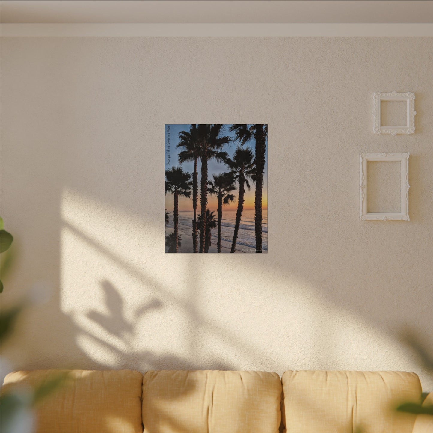 Swamis Vibe Encinitas California JSE Photograph #417 Swamis Park Palm Grove Coastal Sunset Canvas Print, Beach Wall Art, Home Decor, Coastal Decor, Ocean Landscape, Gift for Beach Lovers