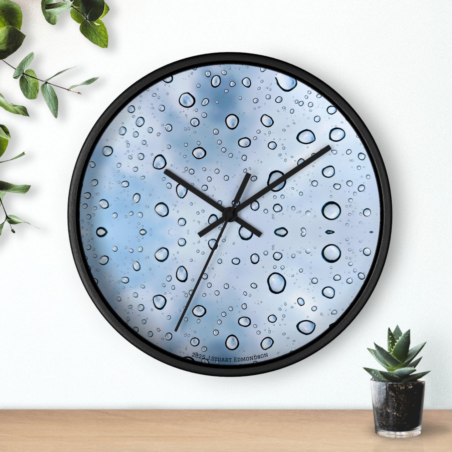 Swamis Vibe Encinitas California JSE Designs #1. Raindrops Wall Clock Swamis Surf Park