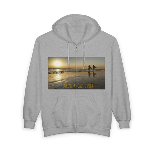 Swamis Vibe Encinitas California JSE Designs custom Hoodie #1 Swamis Beach Vibe California Sunset Unisex Hoodie, Beach Lover Gift, Surfing Hoodie, Casual Wear, Travel Clothing, Unisex Full Zip Sweatshirt