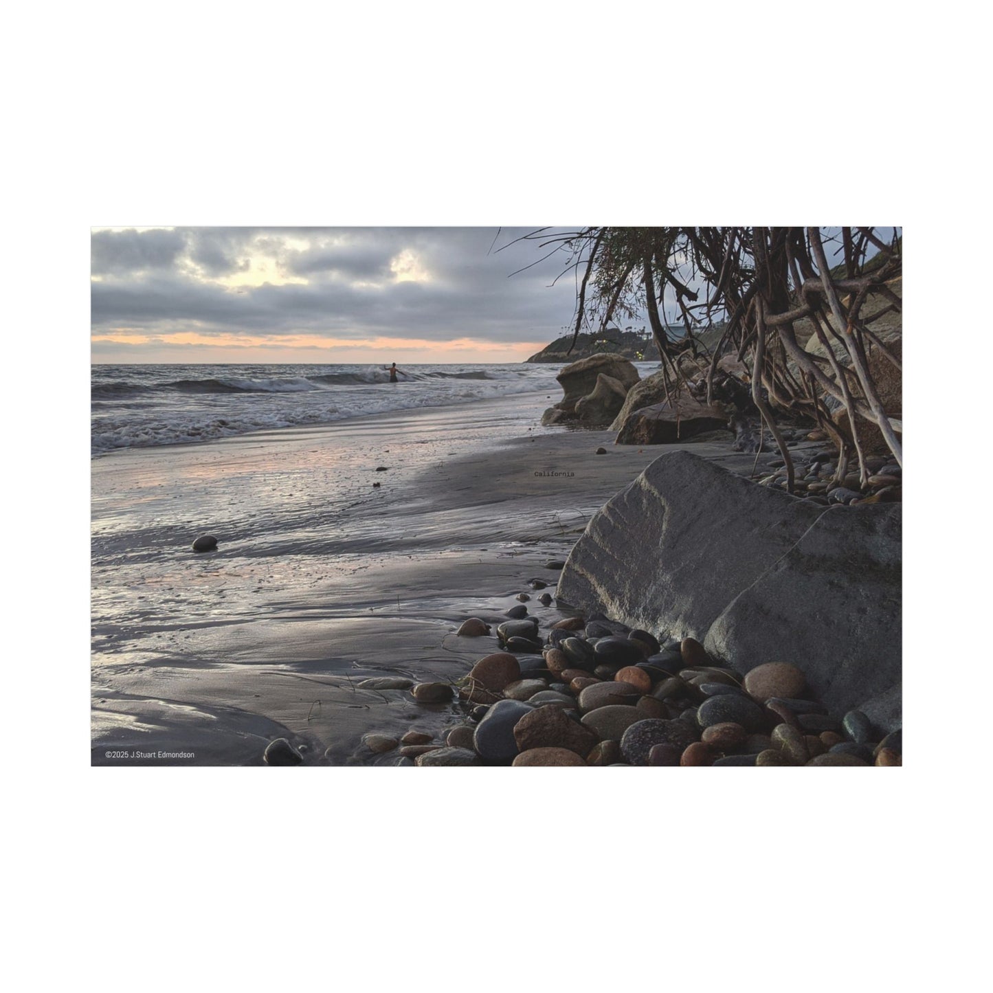 Swamis Vibe Encinitas California JSE Photography Canvas Print #1221 South Swamis Coastal Serenity Matte Canvas Print, Beach Decor, Ocean Wall Art, Nature Photography, Home Office Decoration