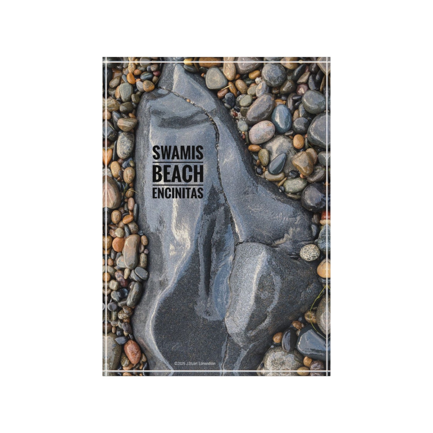 Swamis Sunsets Photo Series - Swamis Melted Rocks #1. Beach Photo Block Decor | Swamis Beach Encinitas Wall Art, Coastal Gift, Home Decor, Photography Display, Nature Decoration
