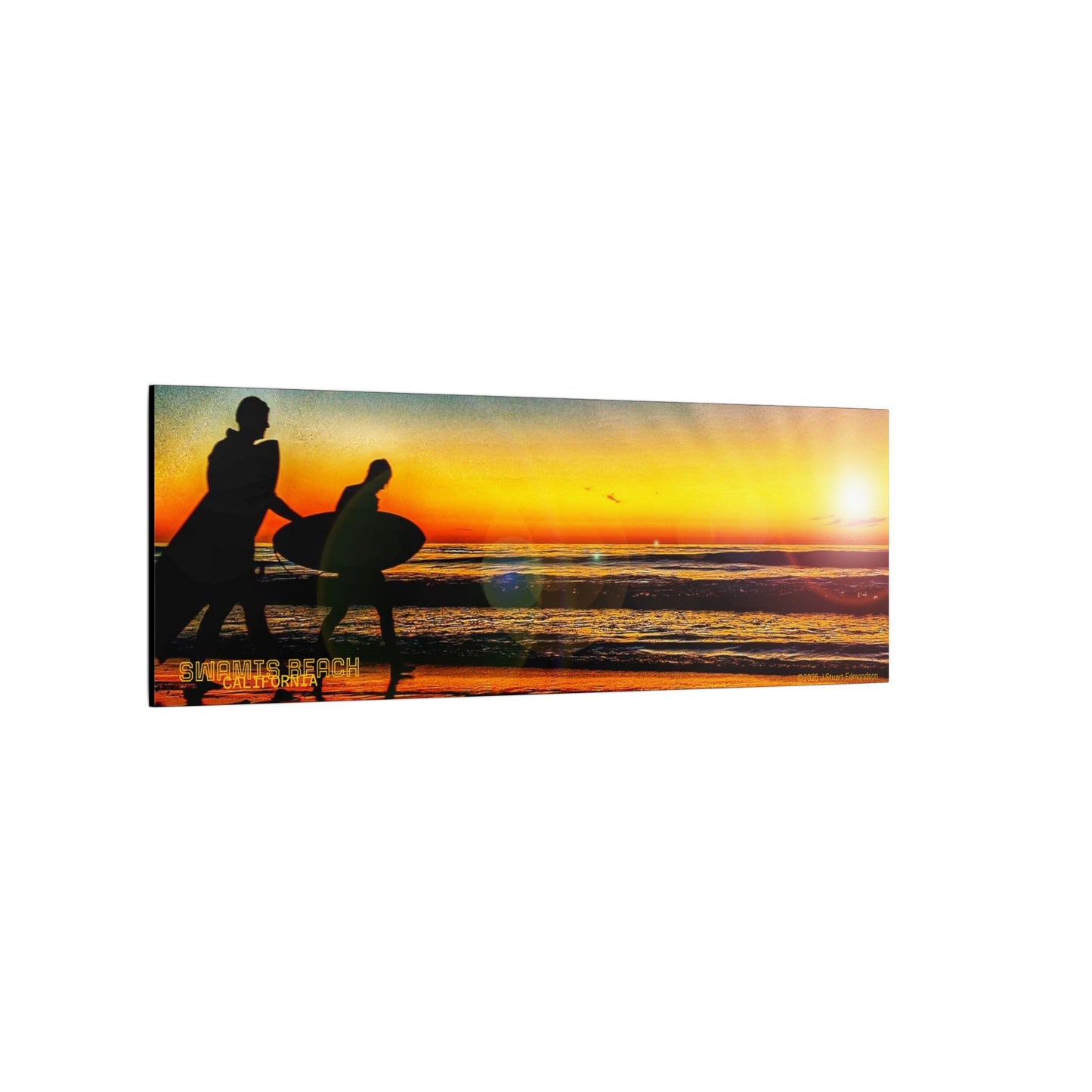 Swamis Vibe Encinitas California JSE Photograph #115 Spirited Swamis Surfers Sunset Sunset Surfing Matte Canvas Print, Surfer Wall Art, Beach Home Decor, Gift for Surf Lovers, Coastal Living, Ocean Art