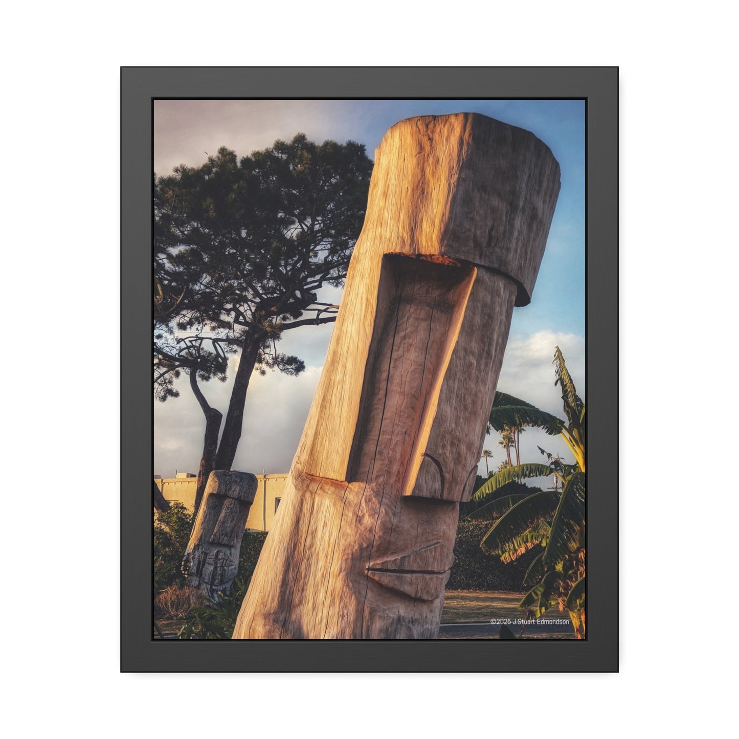 Swamis Vibe Surf and Sunsets Swamis Surf Park Tiki Heads Artistic Framed Posters Home Decor for Nature Lovers, Wall Art