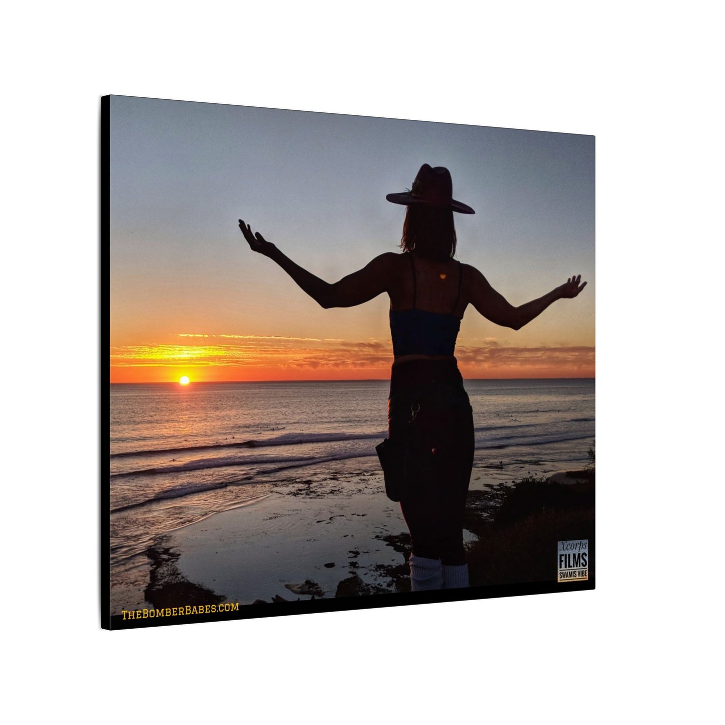 Swamis Vibe Encinitas California JSE Photograph #334 Swamis Sunset Tribute Wall Art, Matte Canvas Print, Beach Decor, Inspirational Home Decor, Gift for Nature Lovers, Relaxing Artwork