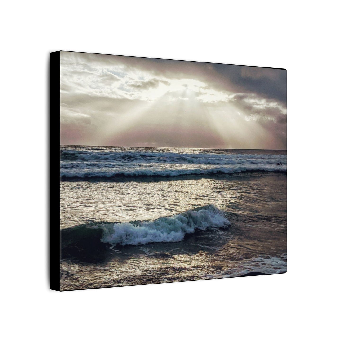 Swamis Vibe Encinitas California JSE Photograph #1256 Swamis Sun Rays Canvas Wall Art, Ocean Sunset Decor, Coastal Home Decor, Beach Wall Art, Nautical Wall Art