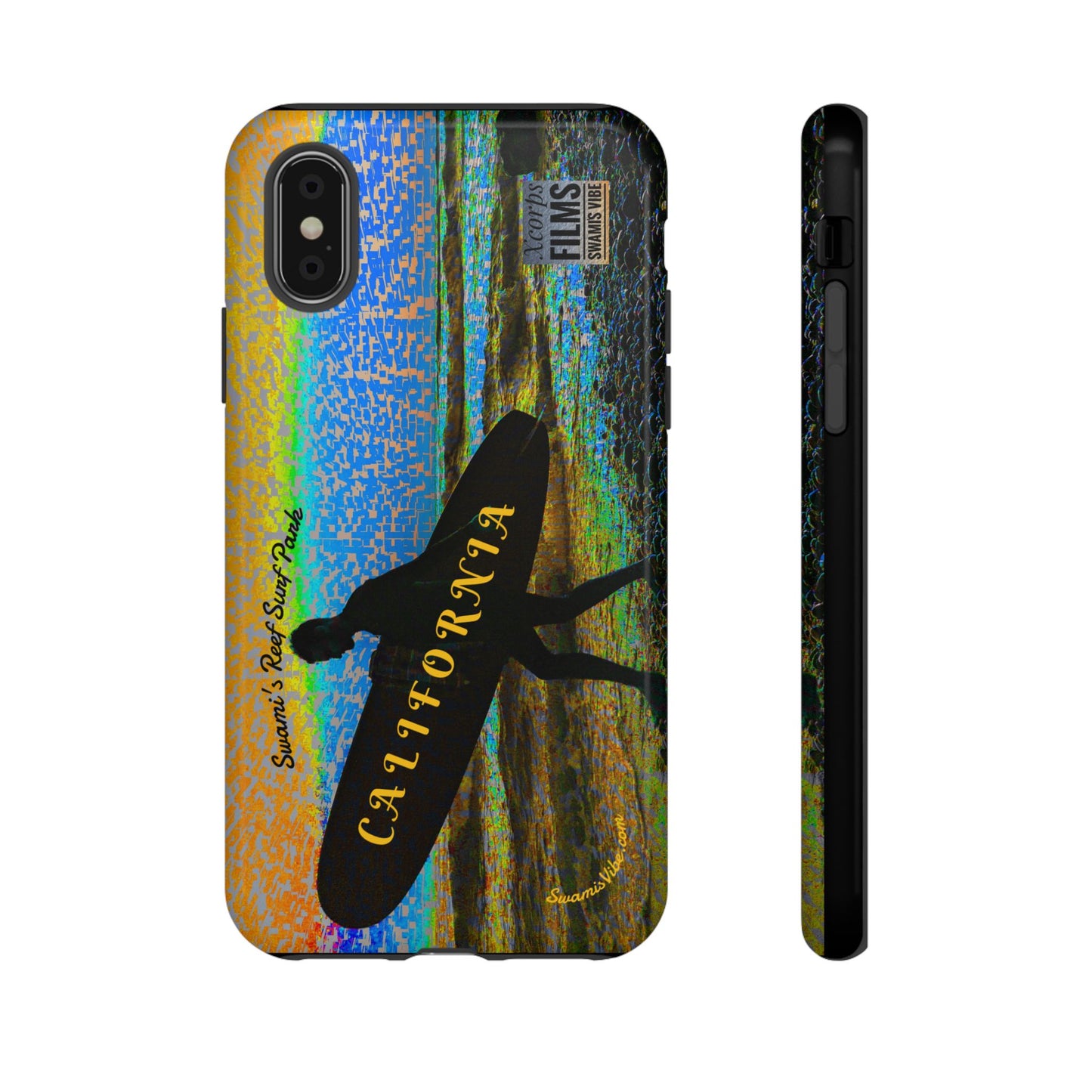 Swamis Vibe Encinitas California JSE Phone Case Designs #1 Swamis Beach Vibe California Surf Phone Case, Tropical Vibes, Ideal for Beach Lovers, Unique Gift for Summer, Vacation Accessories, Trendy Style