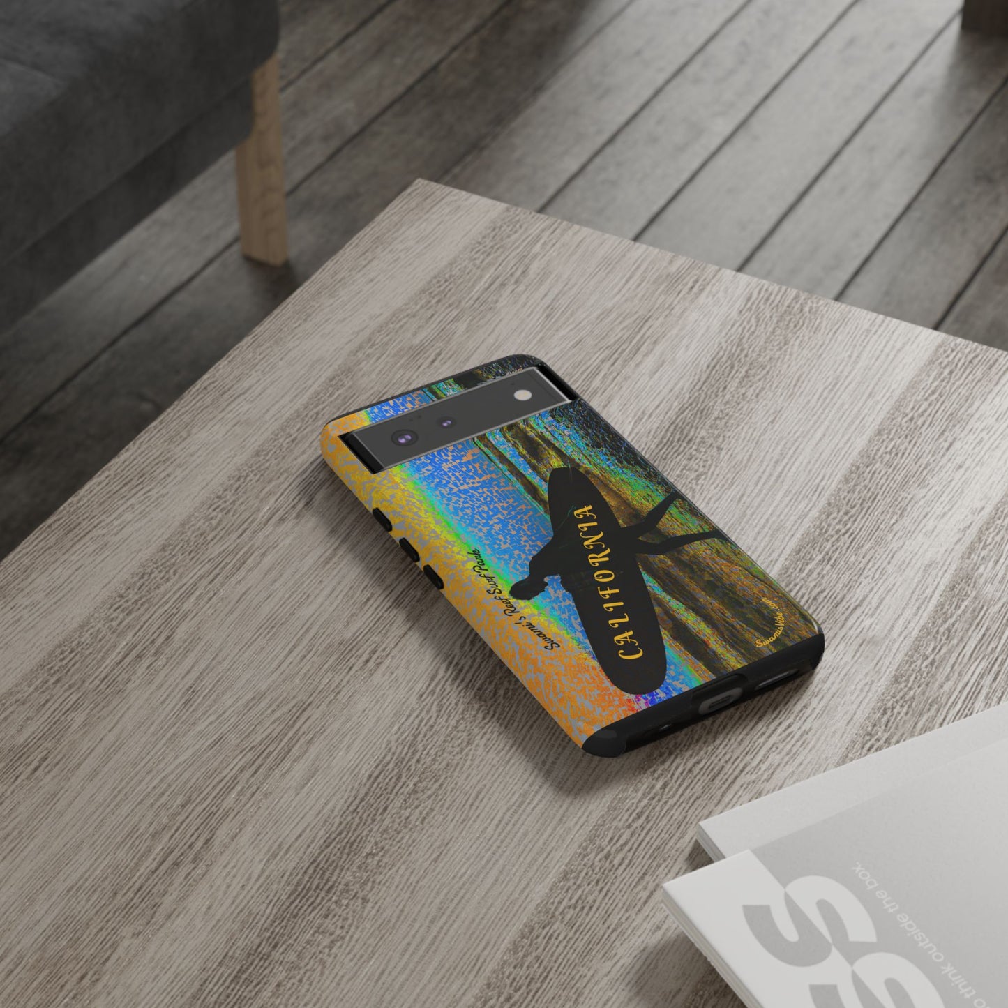 Swamis Vibe Encinitas California JSE Phone Case Designs #1 Swamis Beach Vibe California Surf Phone Case, Tropical Vibes, Ideal for Beach Lovers, Unique Gift for Summer, Vacation Accessories, Trendy Style