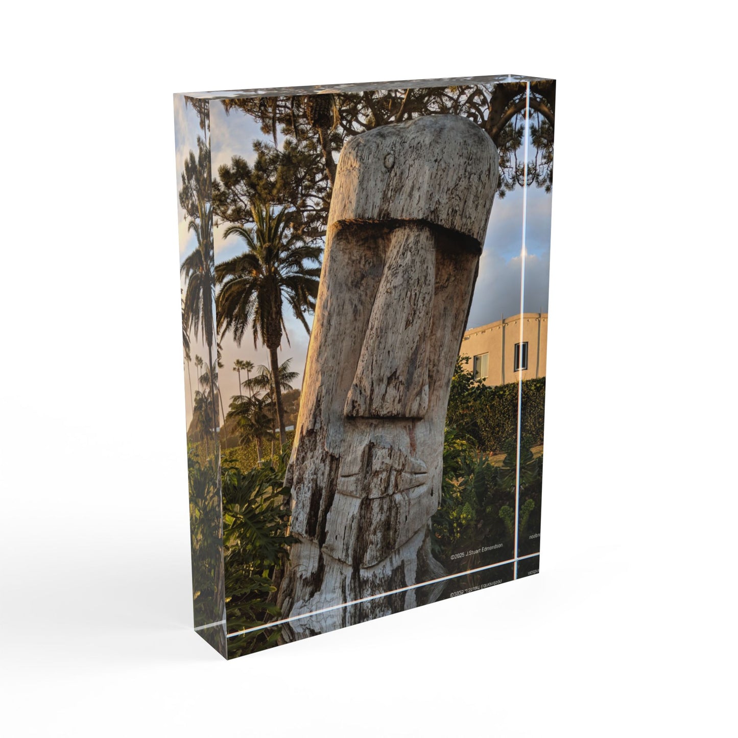 Swamis Vibe Surf and Sunsets SWAMIS TOTEM #1. Wooden Photo Block Display, Rustic Home Décor, Nature-themed Gift, Personalized Art Display, Unique Wall Art