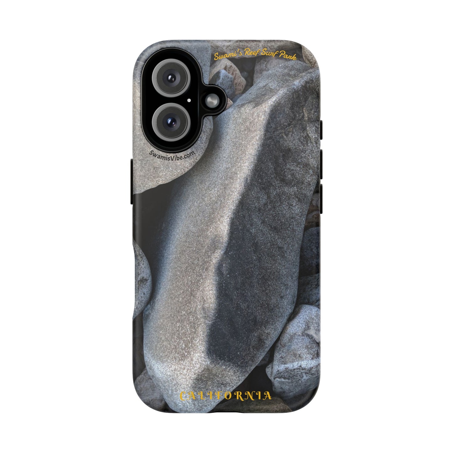 Swamis Vibe Encinitas California JSE Phone Case Designs #3. Swamis Beach Melted Rocks Durable Phone Case with Rock Design, Tough Cases for Outdoorsy Souls, Unique Gift for Nature Lovers, Perfect for Hiking and Adventure