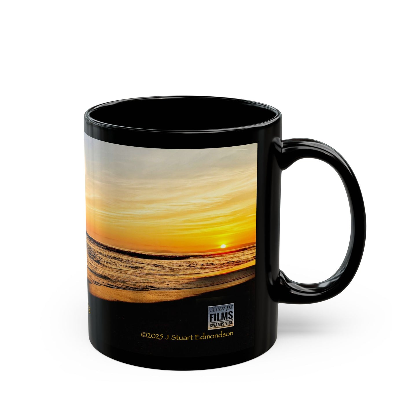 Swamis Vibe Encinitas California JSE Designs #3 Swamis Surfer Ceramic Mug Sunset Beach Vibes Mug, Surfing Gift, Coffee Cup, Ocean Lover, Encinitas California Mug, Beach Decor, Gift for Him/Her