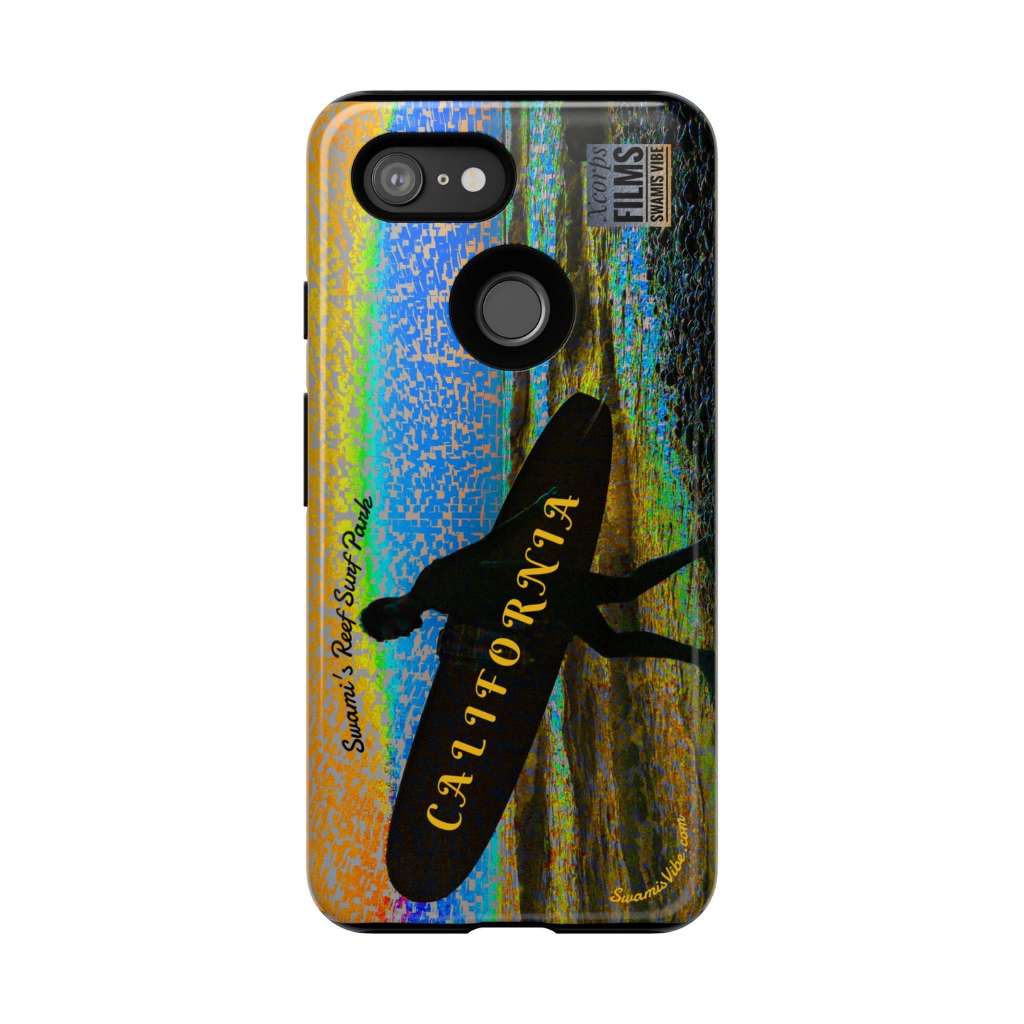 Swamis Vibe Encinitas California JSE Phone Case Designs #1 Swamis Beach Vibe California Surf Phone Case, Tropical Vibes, Ideal for Beach Lovers, Unique Gift for Summer, Vacation Accessories, Trendy Style