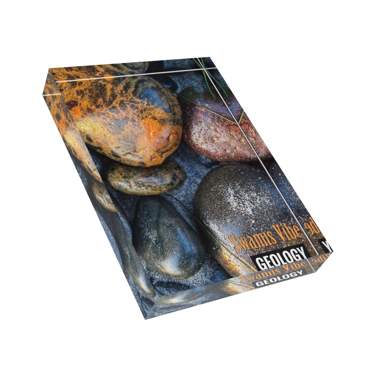 Swamis Vibe Surf and Sunsets Swamis River Rocks #1. Geology Photo Block, Nature Decor, Rock Art Display, Gift for Geologists, Earthy Home Decor, Unique Photo Prop