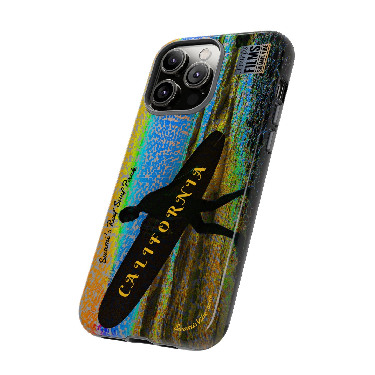 Swamis Vibe Encinitas California JSE Phone Case Designs #1 Swamis Beach Vibe California Surf Phone Case, Tropical Vibes, Ideal for Beach Lovers, Unique Gift for Summer, Vacation Accessories, Trendy Style