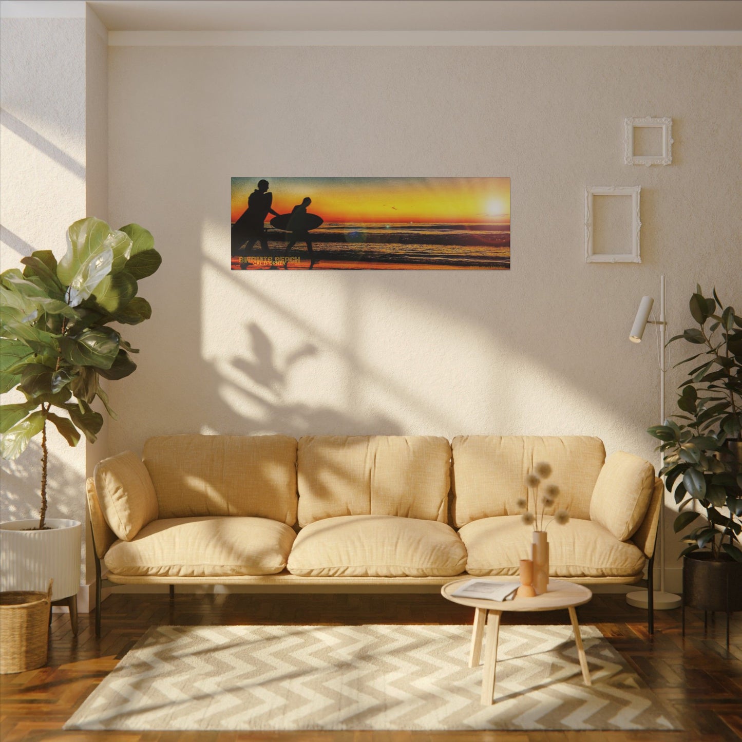 Swamis Vibe Encinitas California JSE Photograph #115 Spirited Swamis Surfers Sunset Sunset Surfing Matte Canvas Print, Surfer Wall Art, Beach Home Decor, Gift for Surf Lovers, Coastal Living, Ocean Art