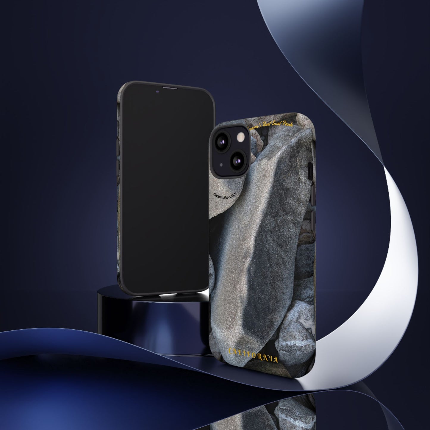 Swamis Vibe Encinitas California JSE Phone Case Designs #3. Swamis Beach Melted Rocks Durable Phone Case with Rock Design, Tough Cases for Outdoorsy Souls, Unique Gift for Nature Lovers, Perfect for Hiking and Adventure
