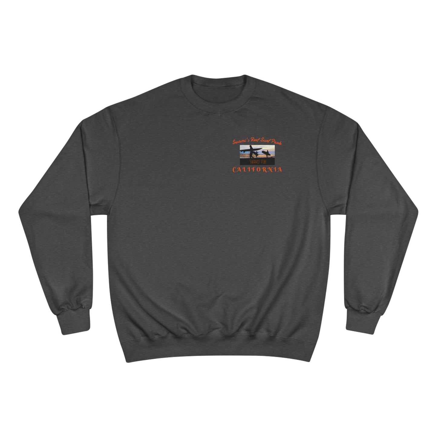 Swamis Vibe Encinitas California JSE Designs #1. Custom Designed Swamis Surf Park Crewneck Unisex Sweatshirt