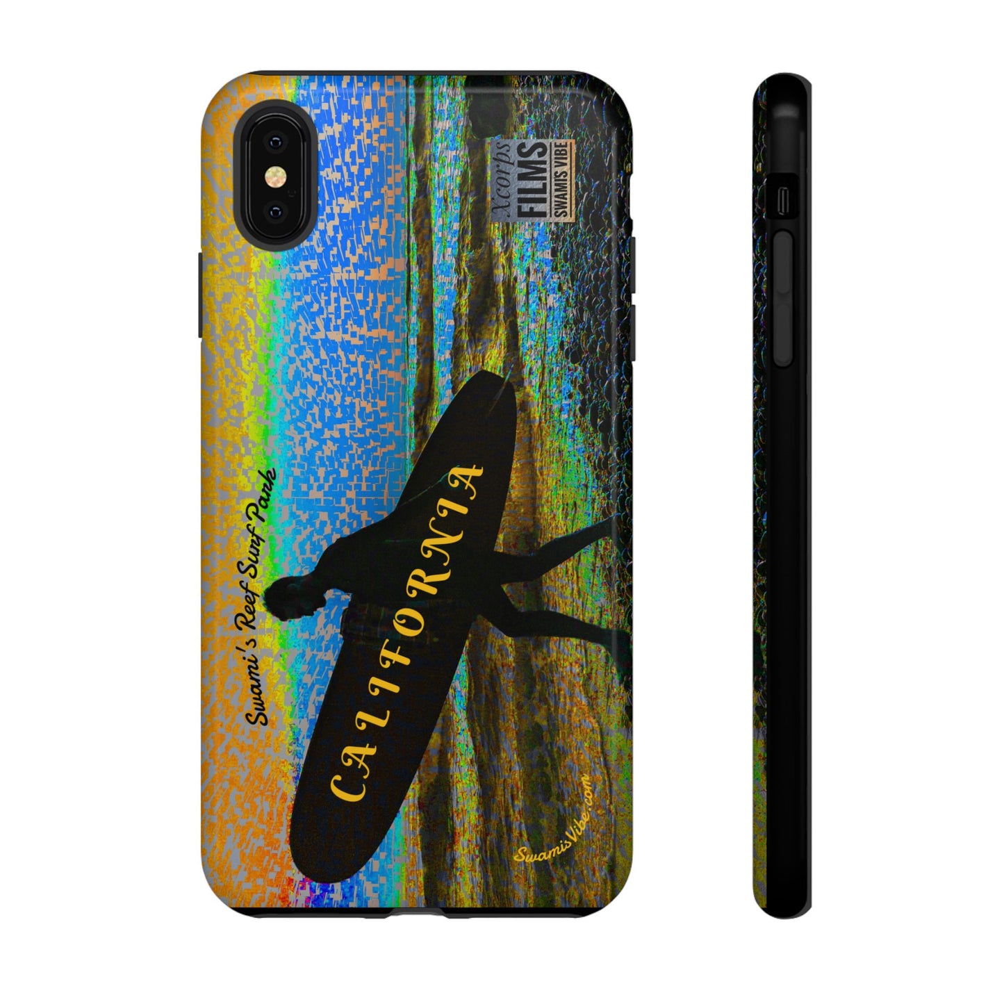 Swamis Vibe Encinitas California JSE Phone Case Designs #1 Swamis Beach Vibe California Surf Phone Case, Tropical Vibes, Ideal for Beach Lovers, Unique Gift for Summer, Vacation Accessories, Trendy Style