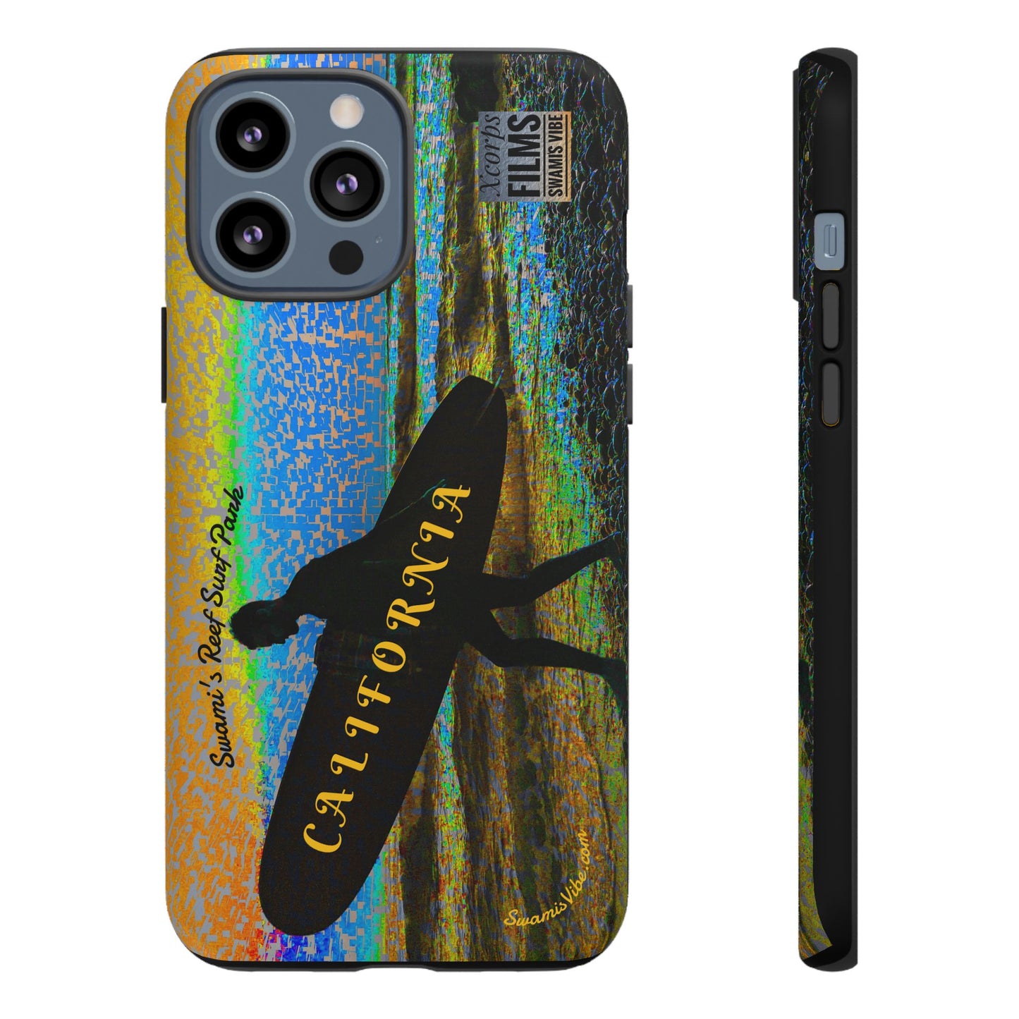 Swamis Vibe Encinitas California JSE Phone Case Designs #1 Swamis Beach Vibe California Surf Phone Case, Tropical Vibes, Ideal for Beach Lovers, Unique Gift for Summer, Vacation Accessories, Trendy Style