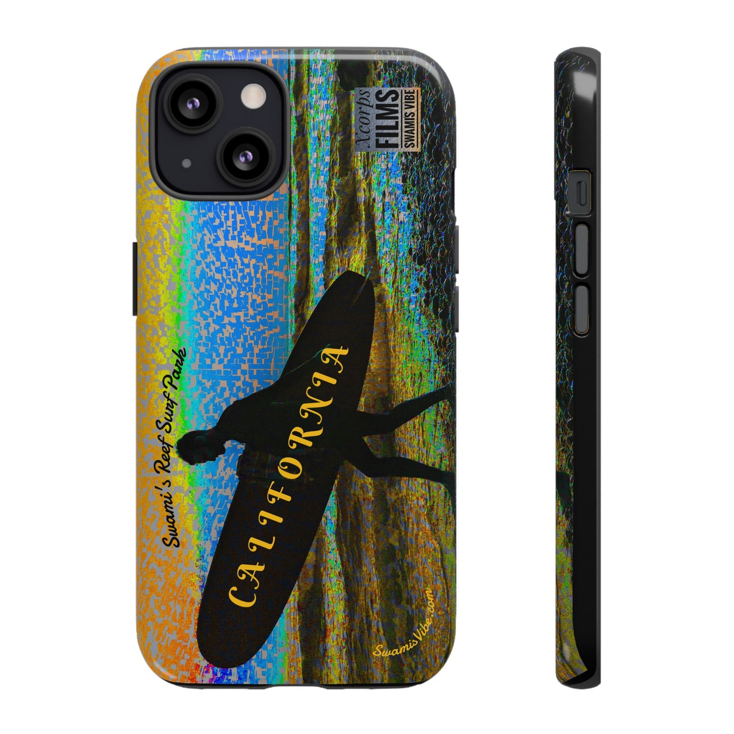 Swamis Vibe Encinitas California JSE Phone Case Designs #1 Swamis Beach Vibe California Surf Phone Case, Tropical Vibes, Ideal for Beach Lovers, Unique Gift for Summer, Vacation Accessories, Trendy Style