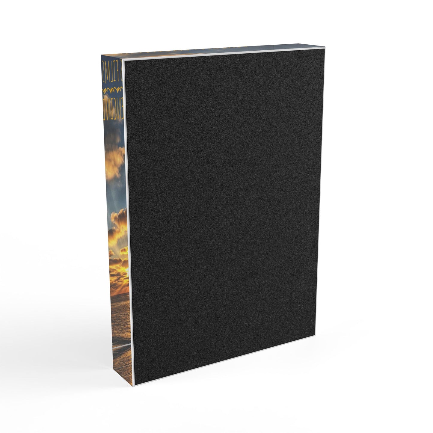 Swamis Vibe Surf and Sunsets Beacons Beach Sunset Scenic Photo Block, Sunset Wall Decor, Home Office Accessory, Gift for Photography Lovers