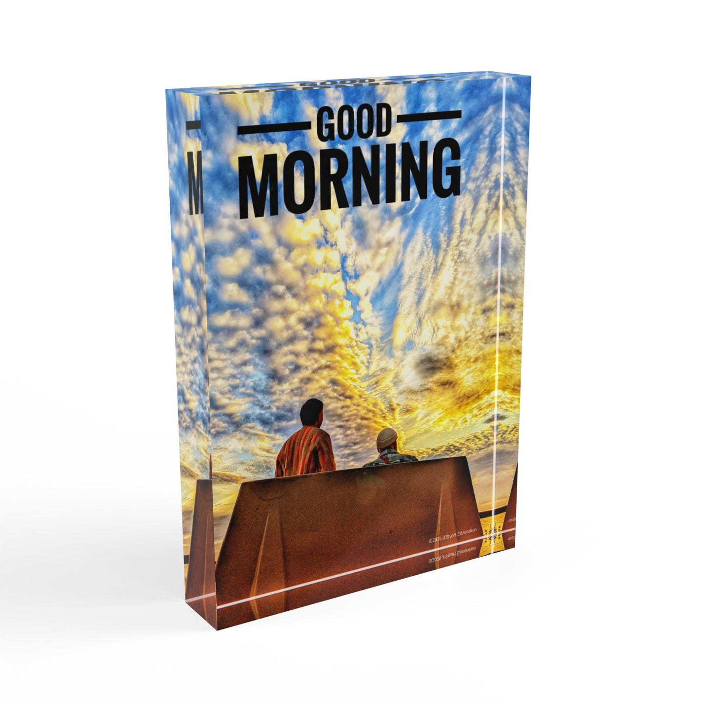 Swamis Vibe Surf and Sunsets Good Morning #1. Photo Block, Custom Decorative Piece, Gift for Home Decor, Inspirational Display, Unique Keepsake