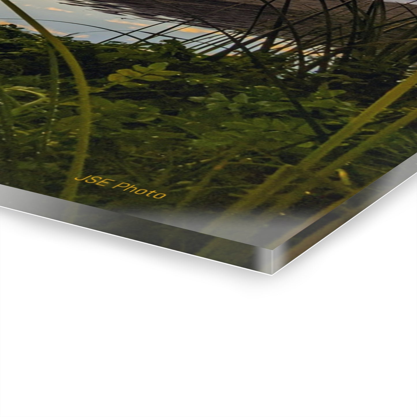 JSE Photo Sunset Storm Carlsbad California Sunset Beach Acrylic Print — Coastal Landscape Wall Art (French Cleat Hanging)